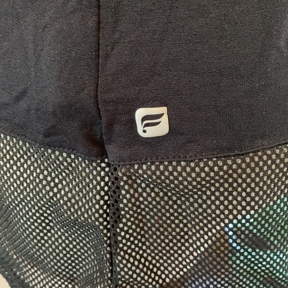 3-$30 Fabletics black longer length tank with mesh. - Picture 3 of 5